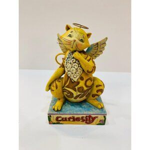 Jim Shore Heartwood Creek "Curiosity" Cat Angel Figurine, 2006